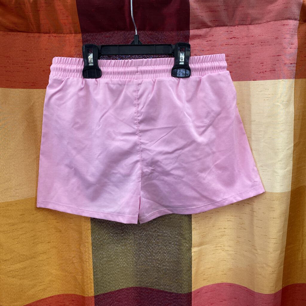 GIRLS CHAMPION SHORTS PINK/WHITE 10/12 NEW
