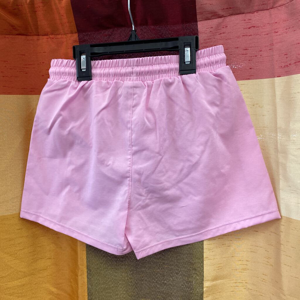 GIRLS CHAMPION SHORTS PINK/WHITE 7/8 NEW