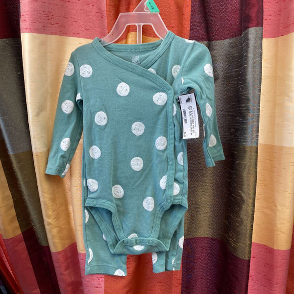 BOYS JUST ONEY YOU 2PC SET TEAL W/WHITE DOTS 9M