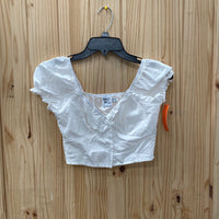 WOMENS PRINCESS POLLY WHITE CROP TOP 2