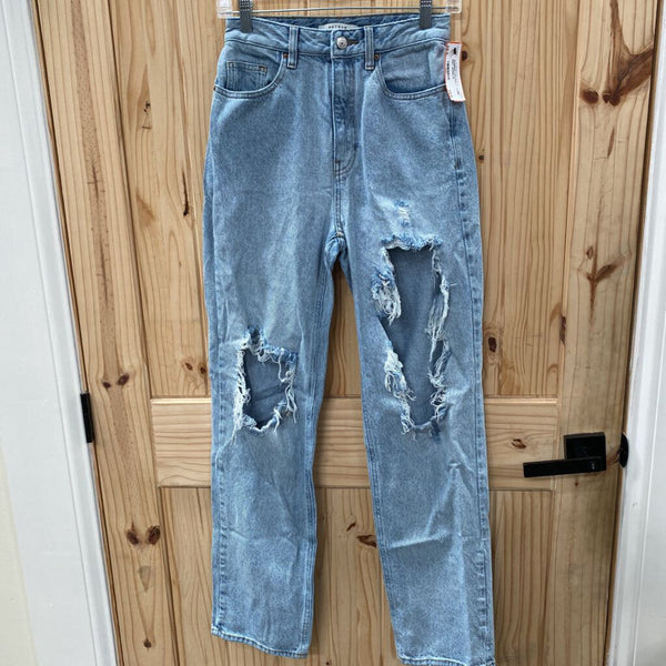 WOMENS PACSUN LT DENIM DIST. JEANS 26