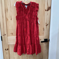 WOMENS KNOX RED FLOWY DRESS XL