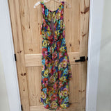 WOMENS POTTER'S POT MULTI COLOR FLORAL SL DRESS S