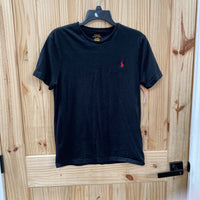 MENS POLO T-SHIRT BLK/RED M