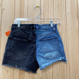 WOMENS ALMOST FAMOUS BLK/BLUE DENIM SHORTS 3