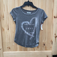 GIRLS ABERCROMBIE KIDS GREY SHIRT M 8