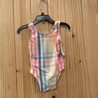 GIRLS OLD NAVY MULTI COLOR PLAID SWIMSUIT 6/12M