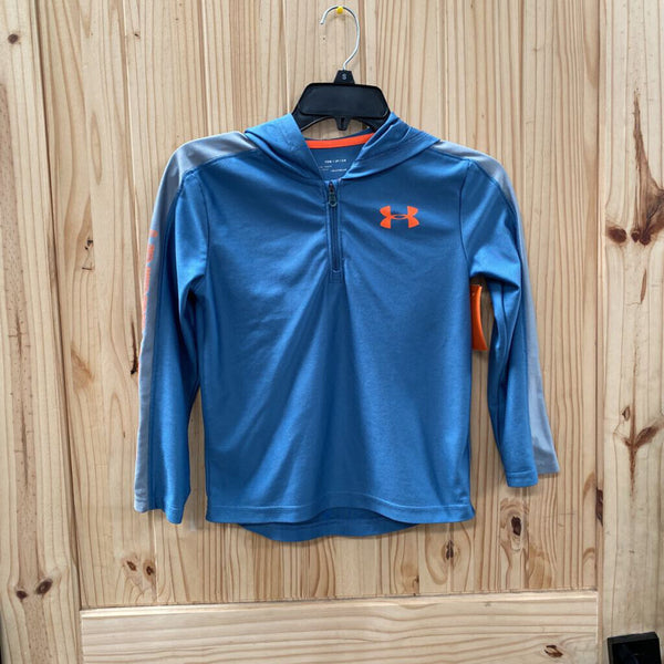 BOYS UNDER ARMOUR PULLOVER TEAL/GREY/BRIGHT ORANGE YSM 8