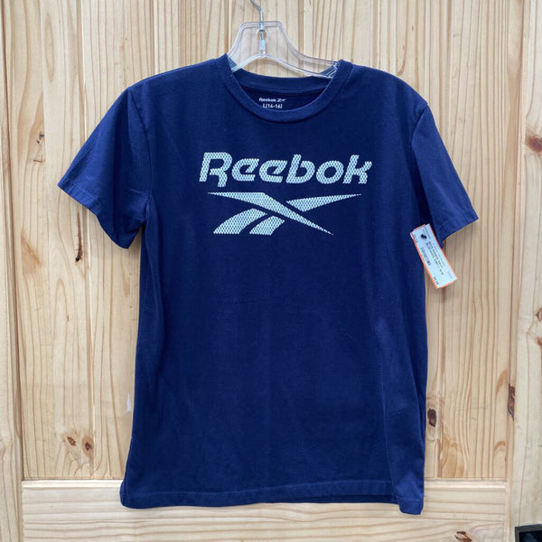 BOYS REEBOK NAVY BLUE/WHITE SHIRT L 14/16