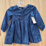 GIRLS BLU & BLUE DK DENIM DRESS 24M