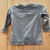 GIRLS NIKE LS SHIRT GREY/PINK 6/9M