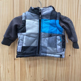 BOYS HURLEY JACKET GREY/BLK/SKY BLUE 6M