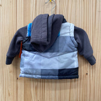 BOYS HURLEY JACKET GREY/BLK/SKY BLUE 6M