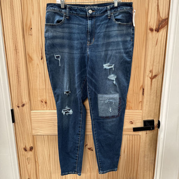 WOMENS MAURICES DENIM DIST. JEANS XL REGULAR