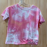 GIRLS PLACE PINK/WHITE TYE DYE SHIRT M 7/8