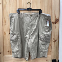 MENS POLO KHAKI CARGO SHORTS 48B NWT big & tall