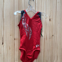 GIRLS ALPHA FACTOR RED/SEQUIN LEOTARD SIZE?