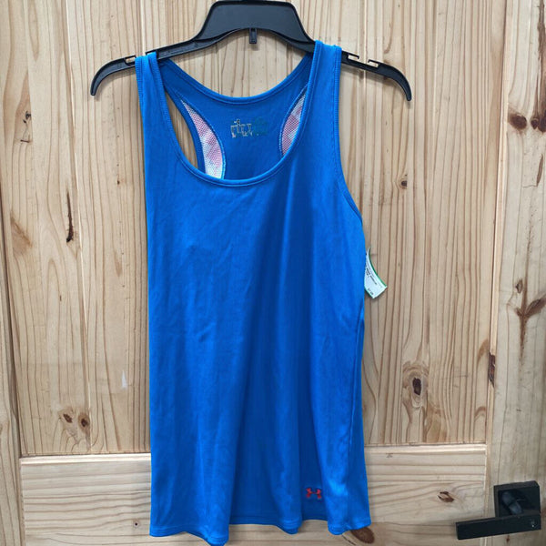 WOMENS UNDER ARMOUR BLUE TANK TOP L