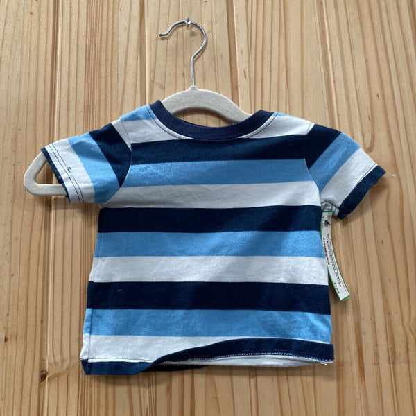 BOYS GARANIMALS SHIRT BLUE/WHITE/SKY BLUE 0/3M