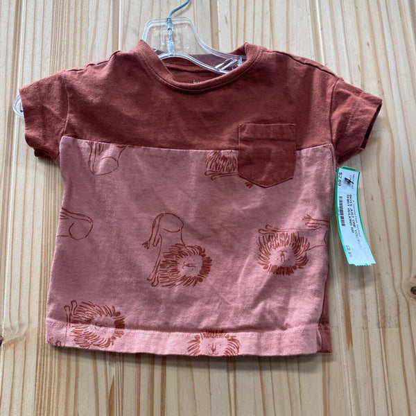 BOYS JUST ONE YOU RUST SHIRT W/LIONS 6M