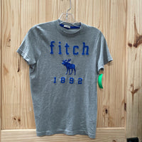 MENS ABERCROMBIE GREY/BLUE T-SHIRT S