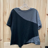 WOMENS SHEIN BLK/GRY ATHLETIC TOP 4X