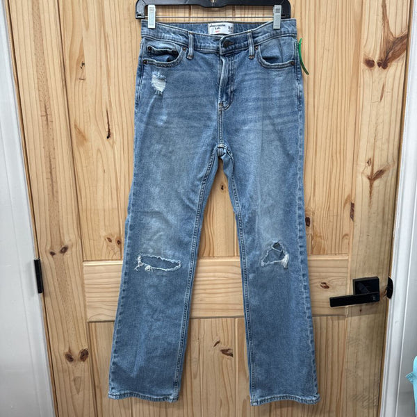 BOYS ABERCROMBIE KIDS LT DENIM DIST. JEANS 15/16