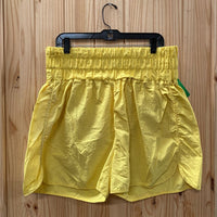 WOMENS ZENANA YELLOW ATHLE. SHORTS 2X