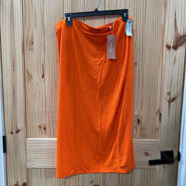 WOMENS SHEIN NEON ORANGE SKIRT NWT 3X