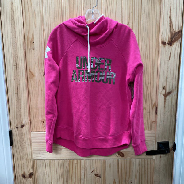 WOMENS UNDER ARMOUR PNK/CAMO HOODIE M