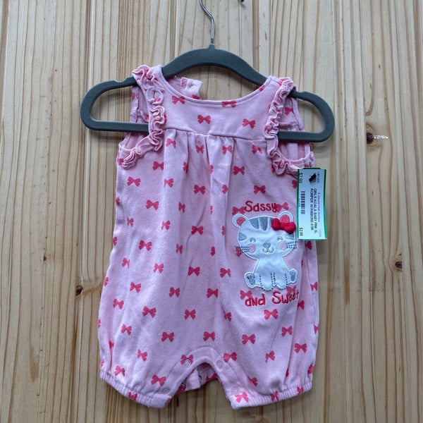 GIRLS KOALA BABY PINK SL ROMPER W/RIBBONS 0/3M