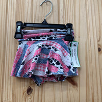 GIRLS PINK/WHITE/BLK/LINEN SKORT 0/3M?