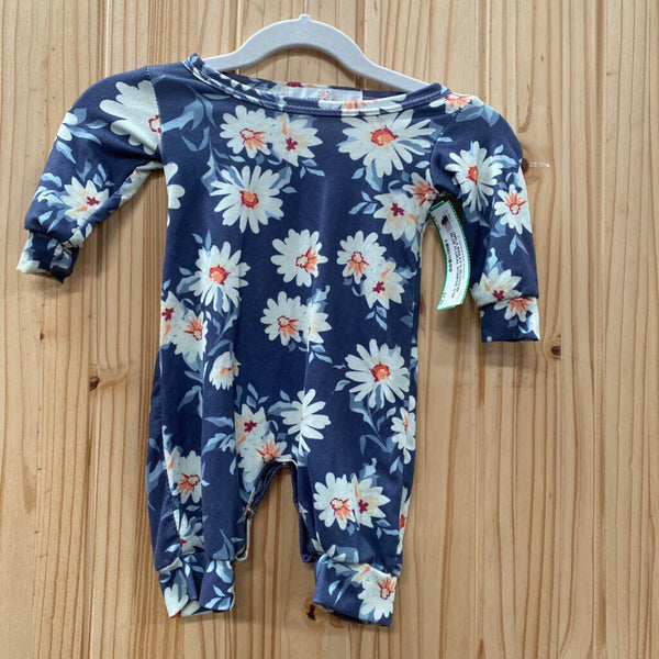 GIRLS BAILEY'S BLOSSOM BLUE FLORAL ROMPER 0/3M