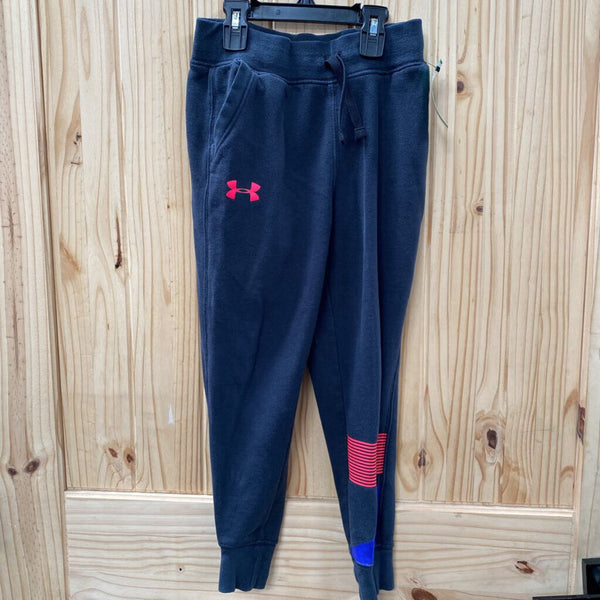 GIRLS UNDER ARMOUR BLK PNK/BLK SWEATS 8