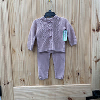 GIRLS NICOLE MILLER 2PC SET MAUVE 24M