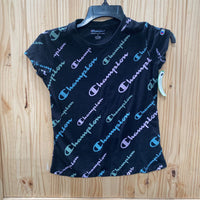 GIRLS BLACK CHAMPION SHIRT M 7/8?