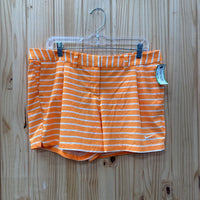 WOMENS NIKE ORNG STRIPED SHORTS 12