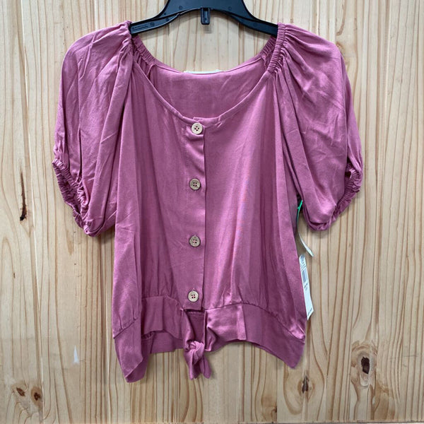 GIRLSJESSICA SIMPSON DK MAUVE CASUAL TOP L 12 NWT