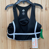 GIRLS GB SPORTS BRA BLK/WHITE M 10 NWT