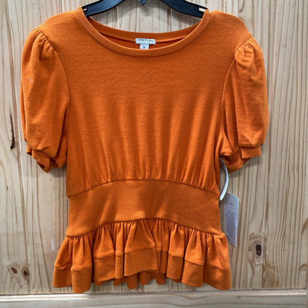 GIRLS HABITUAL BURNT ORANGE CASUAL TOP 14 NWT