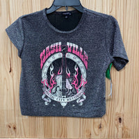 GIRLS ORIGINALITY NASHVILLE MUSIC CITY RECORDS SILVER/BLK/PINK M 10 NWT