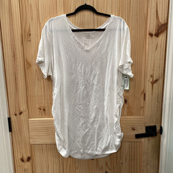 WOMENS MOTHERHOOD WHITE SHIRT 3X MATERNITY