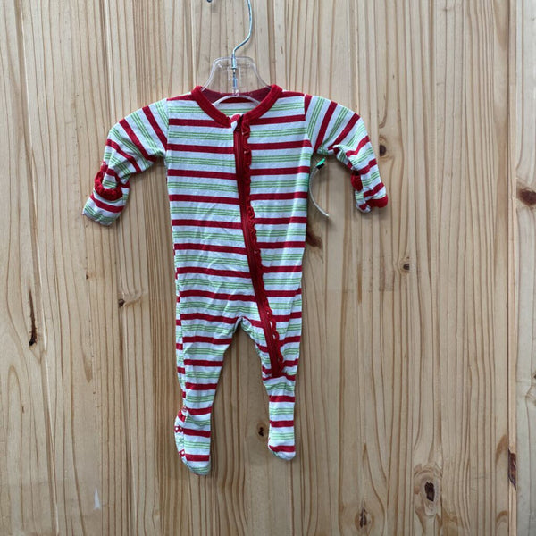 GIRLS KICKEE PANTS SLEEPER RED/WHITE/GREEN NEWBORN