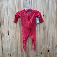 GIRLS KICKEE PANTS SLEEPER RED 0/3M