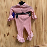 GIRLS 2PC SET LS PINK 3/6M