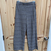 WOMENS ZARA CASUAL PANTS BLK/WHITE S NWT