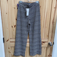 WOMENS ZARA CASUAL PANTS BLK/WHITE S NWT