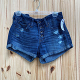 WOMENS ABERCROMBIE & FITCH DENIM DIST. JEAN SHORTS 3