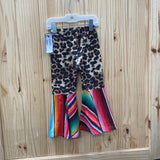 GIRLS LEGGINGS LEOPARD/MULTI COLOR STRIPES XS 3/4?