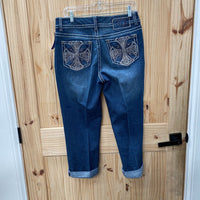 WOMENS CODE BLEU DENIM CAPRIS 10